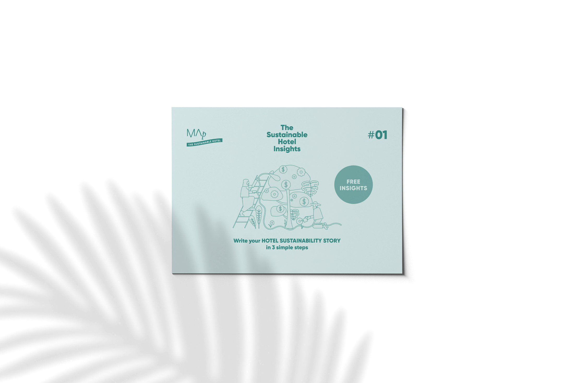 Close-up of the template for writing a hotel sustainability story.