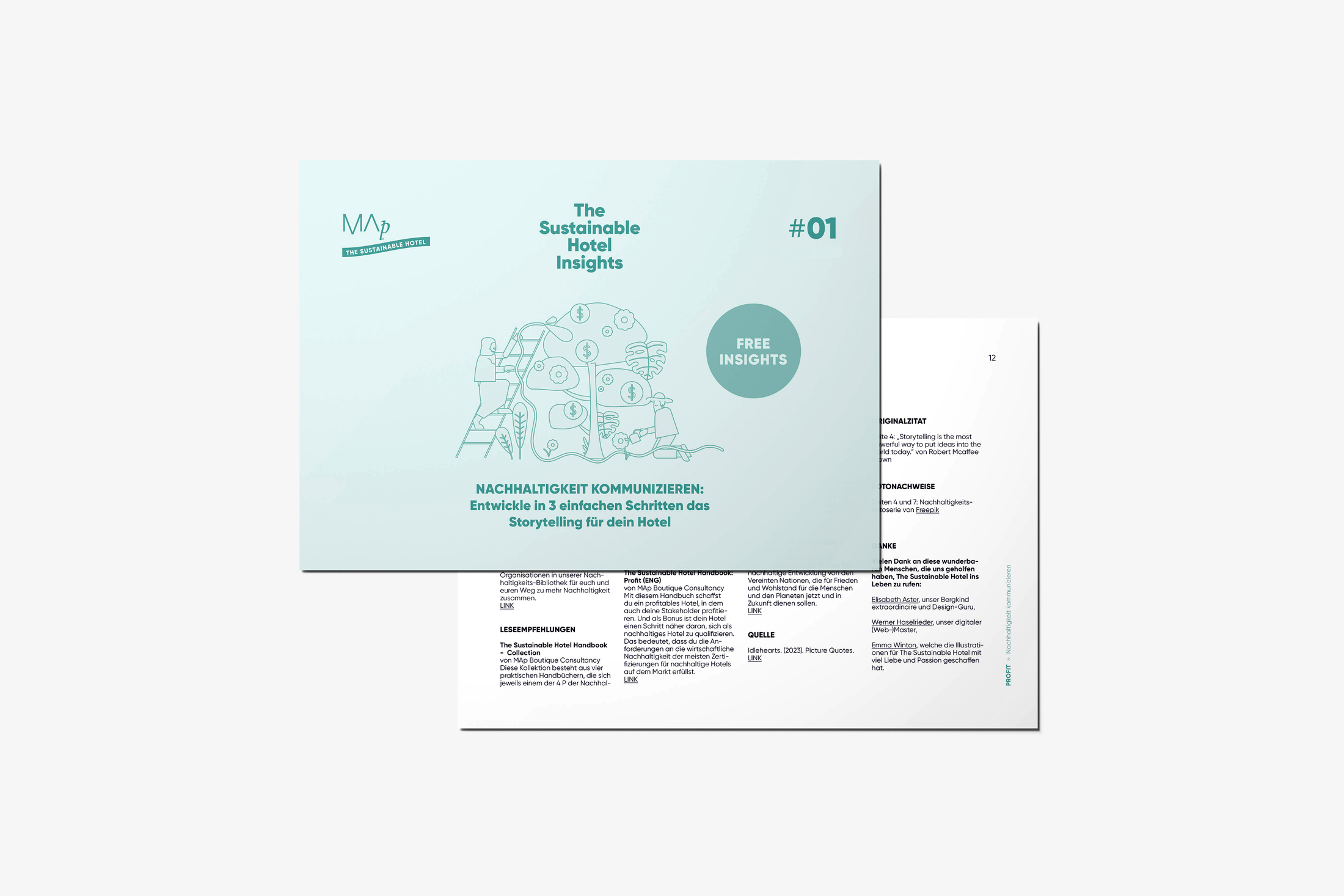 Bild des Templates zur Kommunikation von Nachhaltigkeit in drei Schritten.