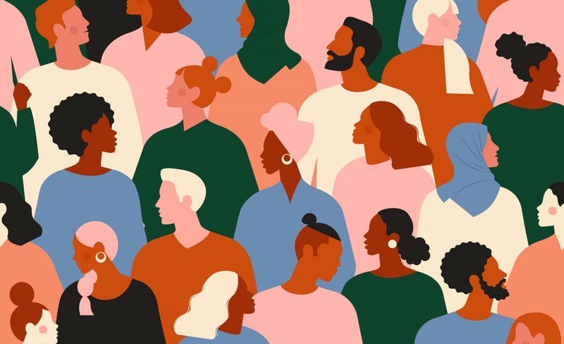 Illustration Menschen und Diversität, MAp Boutique Consultancy – B Corp zertifiziert
