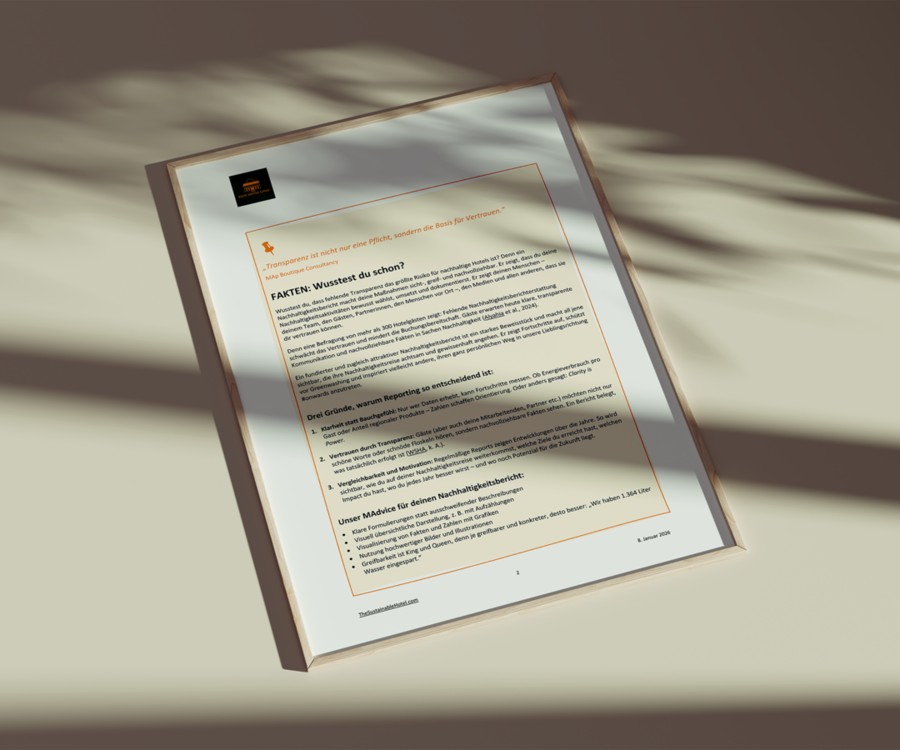 Hotel-Nachhaltigkeitsbericht