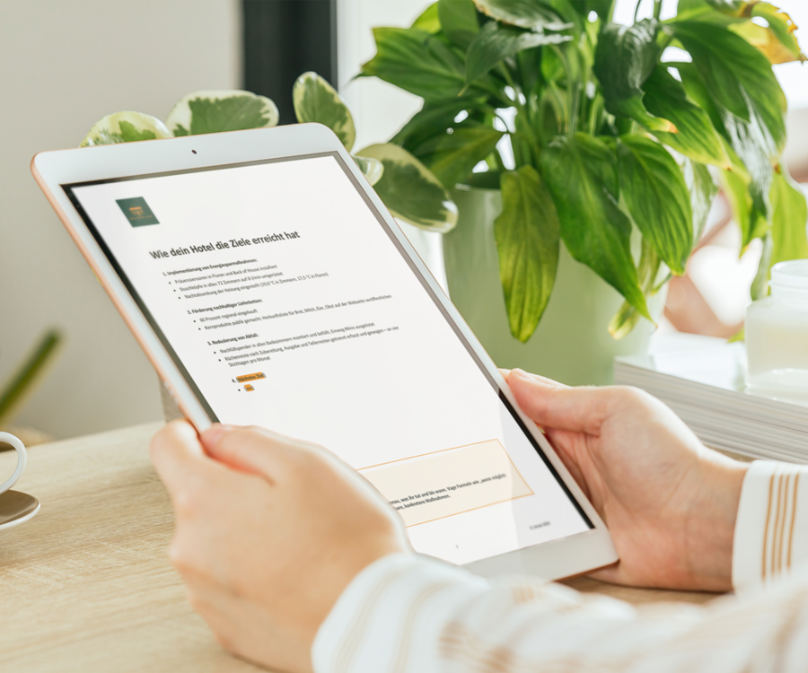 Hotel-Nachhaltigkeitsbericht