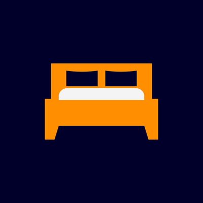 A hotel bed, standing for room nights that stay empty